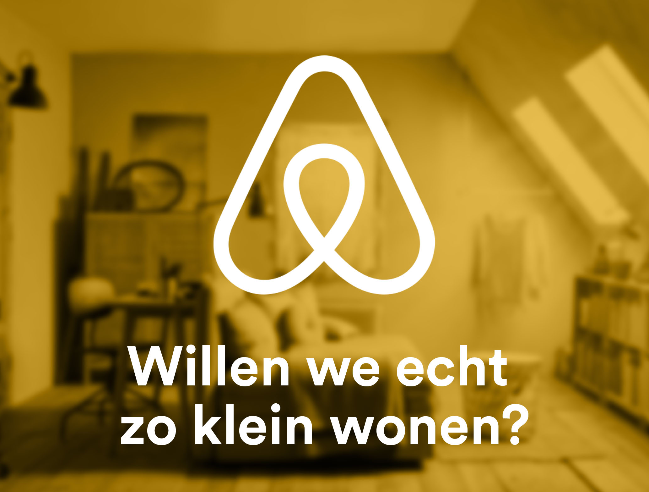 Willen we echt zo klein wonen?